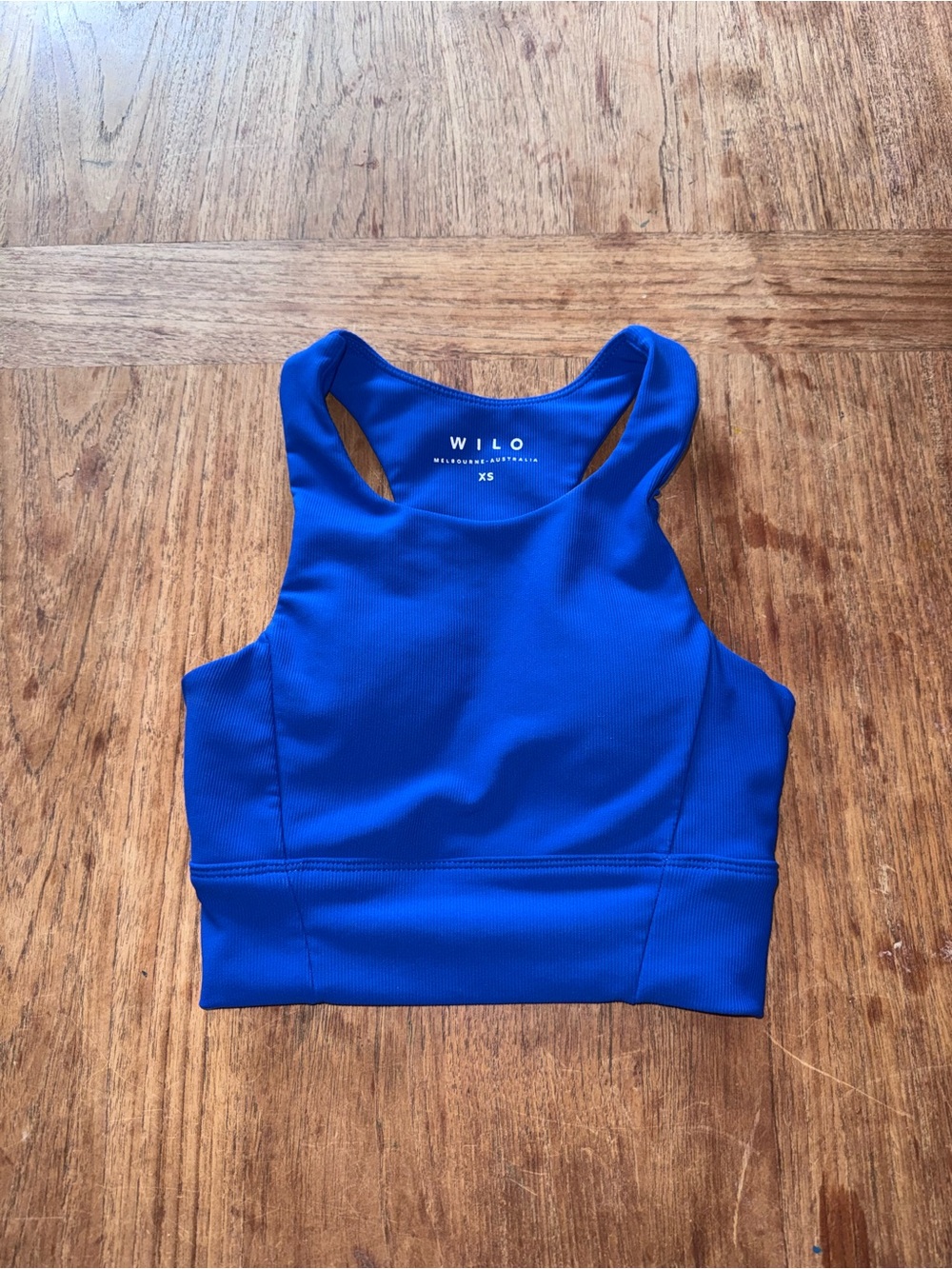 WILo Electric Blue High-Neck Crop Top